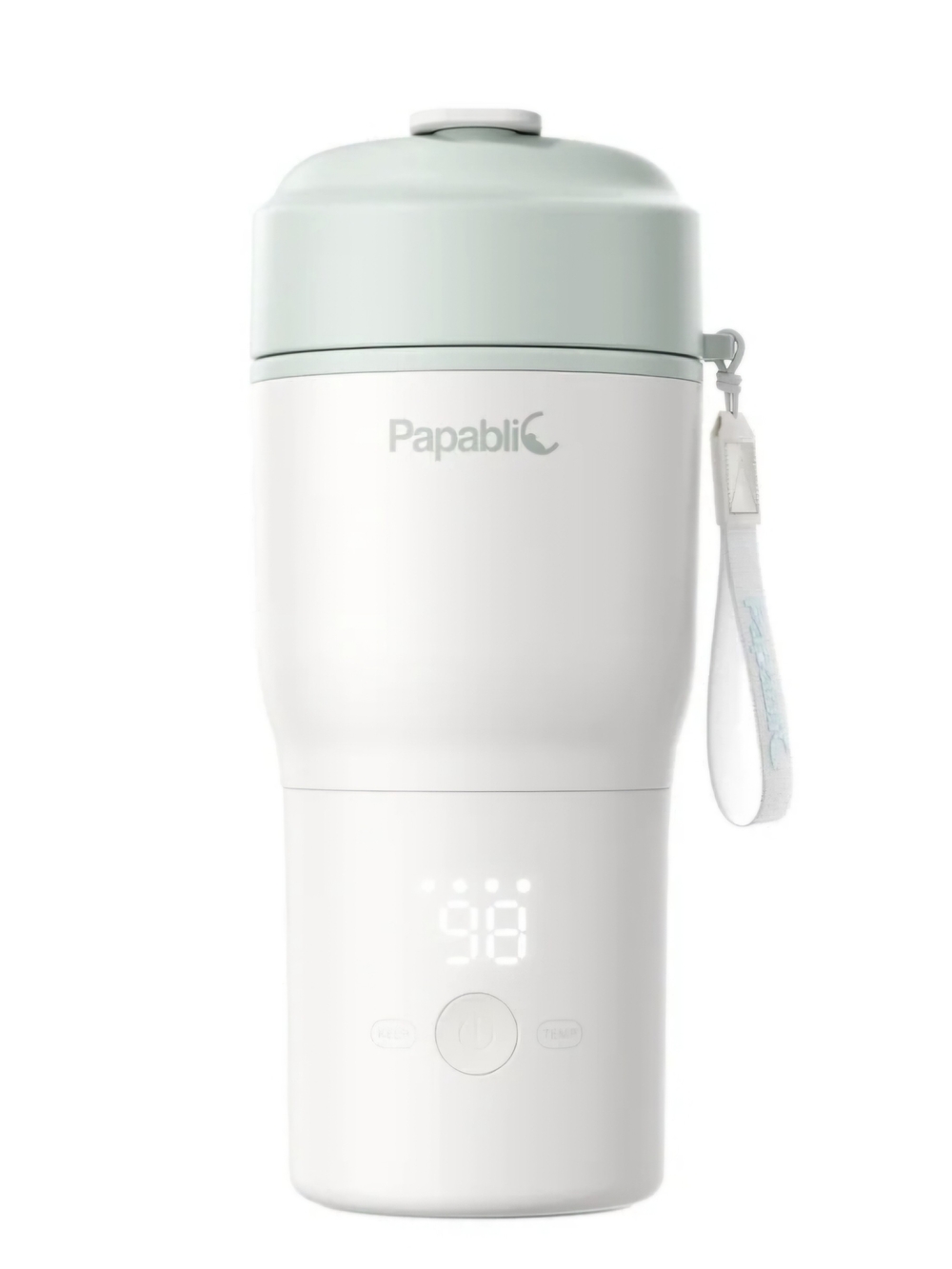 Papablic Portable Baby Bottle Warmer - White & Mint
